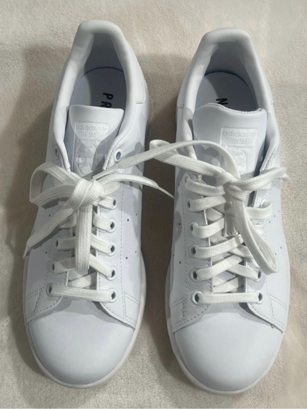 adidas White Classic Low-Top Leather Sneakers